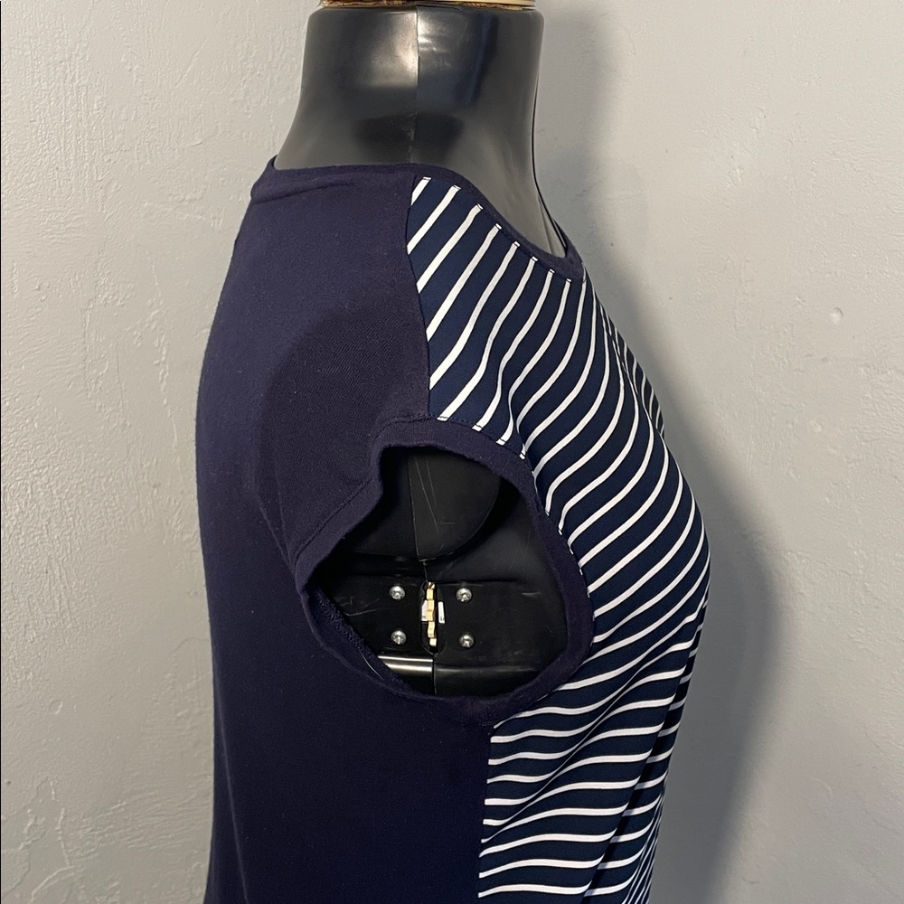 LOFT Navy and White Striped Sleeveless Top - Picture 5 of 15